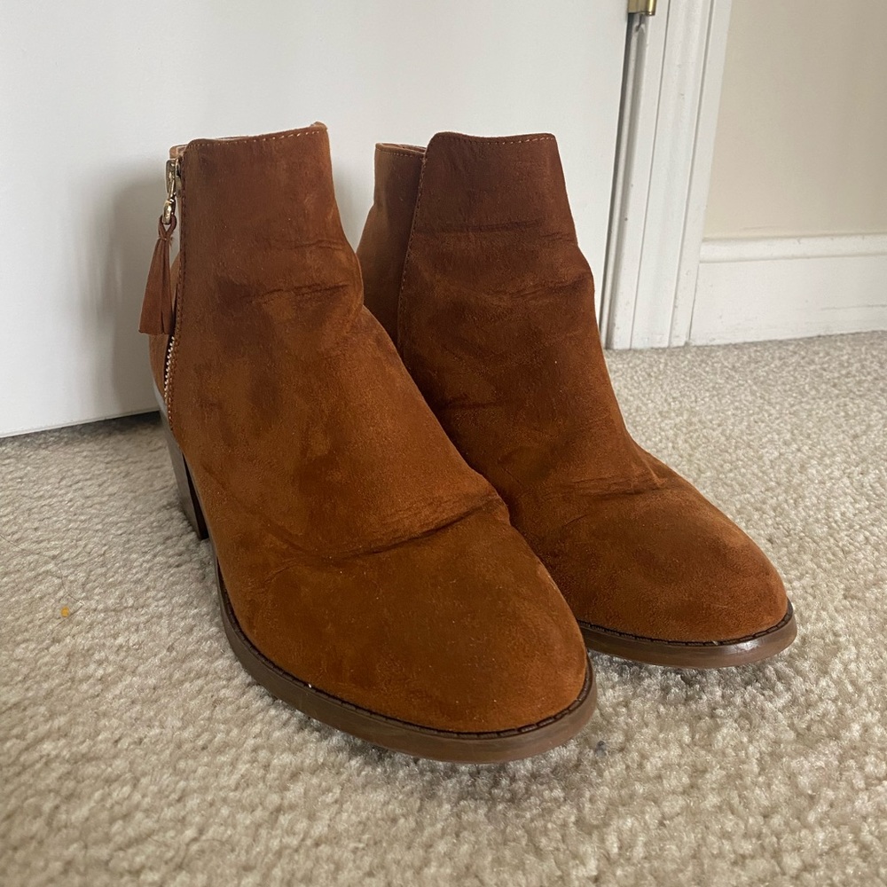 Brown Suede Ankle Boots